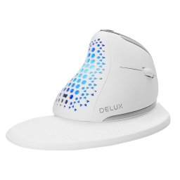 Вертикална ергономична мишка Delux (M618XSD), Цвят Бял