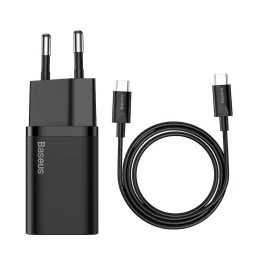 Зарядно устройство Baseus Super Si Quick Charger 25W, Цвят Черен