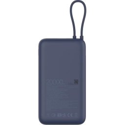 Външна батерия с вграден кабел Xiaomi 33W Power Bank 20000 mAh (Integrated Cable), Цвят Син