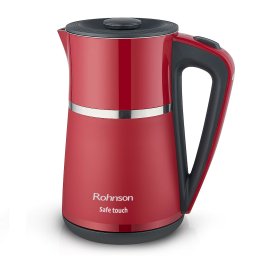 Електрическа кана за нагряване на вода Rohnson Safe Touch, Цвят Червен
