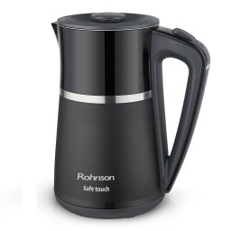 Електрическа кана за нагряване на вода Rohnson Safe Touch, Цвят Черен