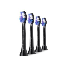 Стандартни глави за звукова четка за зъби Philips Sonicare Sensitive , 4 броя, Цвят Черен