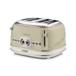 Тостер Ariete Vintage, 4 филии, Цвят Бежов