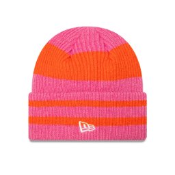 New Era Шапка Stripe Cuff Knit Beanie 60580763 Розов