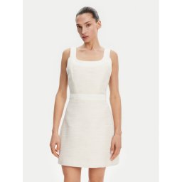 Guess Ежедневна рокля W5GK77 WH610 Екрю Slim Fit
