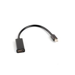 Адаптер Lanberg adapter display port mini (m) -> HDMI (f), 20cm cable, black
