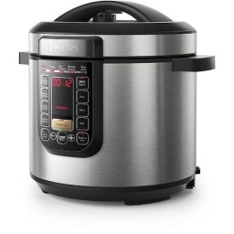 PHILIPS Multicooker All in One 6L 1300W Готвене под налягане Автоматично поддържане на топлина Бавно готвене при висока и ниска темп (HD2237/40)