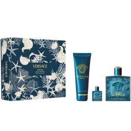 Versace Eros Eau de Parfum Комплект (EDP 100ml + EDP 5ml + SG 150ml) за Мъже
