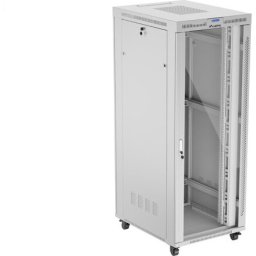 Комуникационен шкаф Lanberg rack cabinet 19" free-standing 42U/800x1000 (flat pack) with glass door lcd grey v2