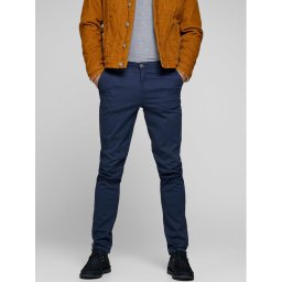 Jack & Jones Чино панталони Marco 12150148 Тъмносин Slim Fit