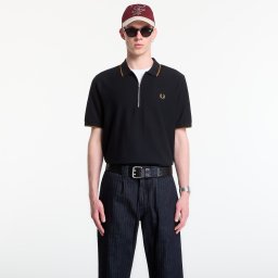 Тениска Fred Perry Crepe Pique Polo Shirt Black M