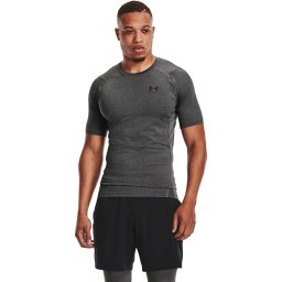 Тениска Under Armour Hg Armour Comp SS Tee Carbon Heather/ Black XXXL