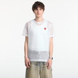 Тениска Comme des Garçons PLAY T-Shirt Red Emblem White L