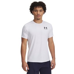 Тениска Under Armour Heatgear Fitted SS Tee White/ Black XL