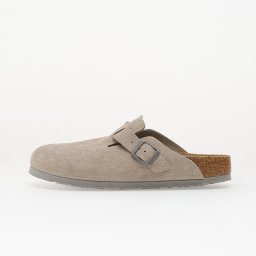 Обувки Birkenstock Boston Soft Footbed Suede Leather Unisex Stone Coin 36