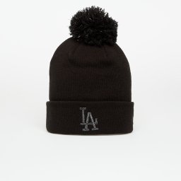 Шапка New Era Knit Medium Wmns MLB Metallic Bobble Beanie Los Angeles Dodgers Black Universal