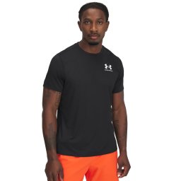 Тениска Under Armour Heatgear Fitted SS Tee Black/ White XXL