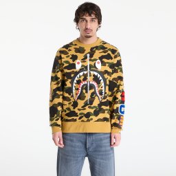 Суитшърт A BATHING APE 1St Camo Shark Crewneck Sweatshirt UNISEX Yellow M
