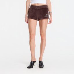 Къси панталони Sporty & Rich Juicy Script Velour Short Chocolate S