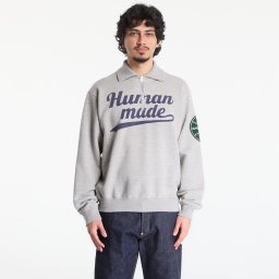 Суитшърт HUMAN MADE Half-Zip Sweatshirt Gray M