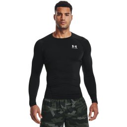 Тениска Under Armour Hg Armour Comp LS Black/ White XXXXL