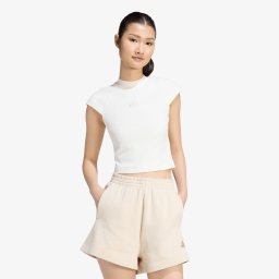 Тениска adidas Kit Small Logo Rib T-Shirt Off White M