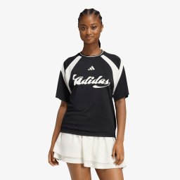 Тениска adidas House Of Tiro Jersey Black/ Off White/ White M