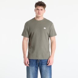 Тениска Calvin Klein Jeans Ss Waffle Woven Label Crewnk Tee Dusty Olive XL