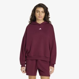 Суитшърт adidas 3 Stripes Studio Hoodie Maroon S