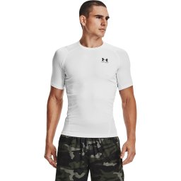 Тениска Under Armour Hg Armour Comp SS White/ Black XXXL