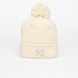 Шапка New Era Knit Medium Wmns MLB Metallic Bobble Beanie New York Yankees Light Cream Universal