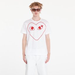 Тениска Comme des Garçons PLAY Heart Logo Short Sleeve Tee UNISEX White XS