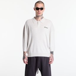 Тениска Fear of God Essentials Signature 3 4 Sleeve 90'S Polo Heather Oatmeal XL