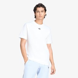 Тениска adidas Chest Stripes Engineered Collar T-Shirt White XXL