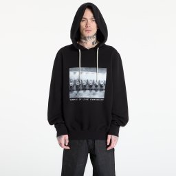 Суитшърт Rick Owens DRKSHDW Oversized Hoodie Black/ Milk L