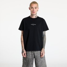 Тениска FRED PERRY Embroidered T-Shirt Black XL