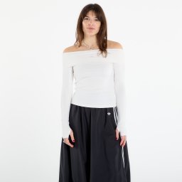 Тениска adidas Off-Shoulder Long Sleeve Long-Sleeve Top Cloud White M