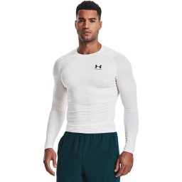 Тениска Under Armour Hg Armour Comp LS White/ Black L