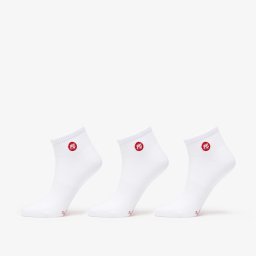Чорапи Footshop Ankle Socks 3-Pack White (Red Logo) 43-46
