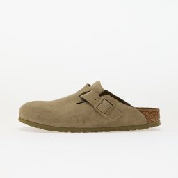 Birkenstock Boston Suede Leather Faded Khaki 38
