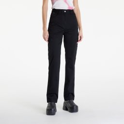 Панталони Calvin Klein Jeans Woven Label High Rise Straight Pant Black S