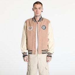Bomber New Era Brooklyn Nets NBA Lifestyle Beige Varsity Jacket UNISEX Beige S