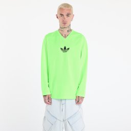 Тениска adidas Adicolor Mesh Long Sleeve Tee Signal Green/ Black L