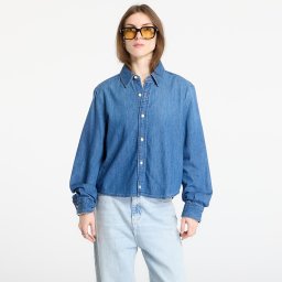 Риза Calvin Klein Jeans Cropped Ls Shirt Blue M
