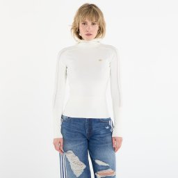 Тениска adidas Knitted Hooded Long Sleeve Off White S