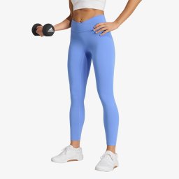 Клинове adidas 3 Stripes Studio All Me 7/8 X-Over Leggings Blue Fusion L