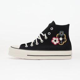 Сникърси Converse Chuck Taylor All Star Lift Platform Floral Patchwork Hi Black/ White/ Sunny Angle EUR 39.5