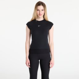 Тениска Nike Sportswear Chill Knit Women's Tight Short-Sleeve Ribbed Top Black/ Sail XS