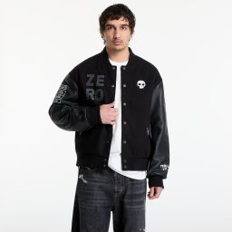 Bomber PLEASURES Zero Pleasures Varsity Jacket Black L