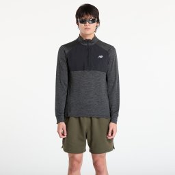 Суитшърт New Balance RC Essential Heat Grid 1/2 Zip Black Bk XL